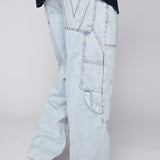 DORFMAN - Loose Fit Carpenter Pant - Light Blue Denim