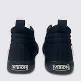 SNEAKERS MONTANTES EN TOILE - NOIRES