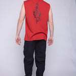 Vision Street Wear Muscle Tank Matching Tattoo Prints Red