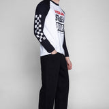 BOYCHIK RELAXED WIDE RAW DENIM PANT - BLACK RINSE WASH