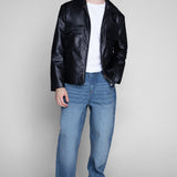 BOYCHIK RELAXED WIDE RAW DENIM PANT - DARK VINTAGE BLUE WASH