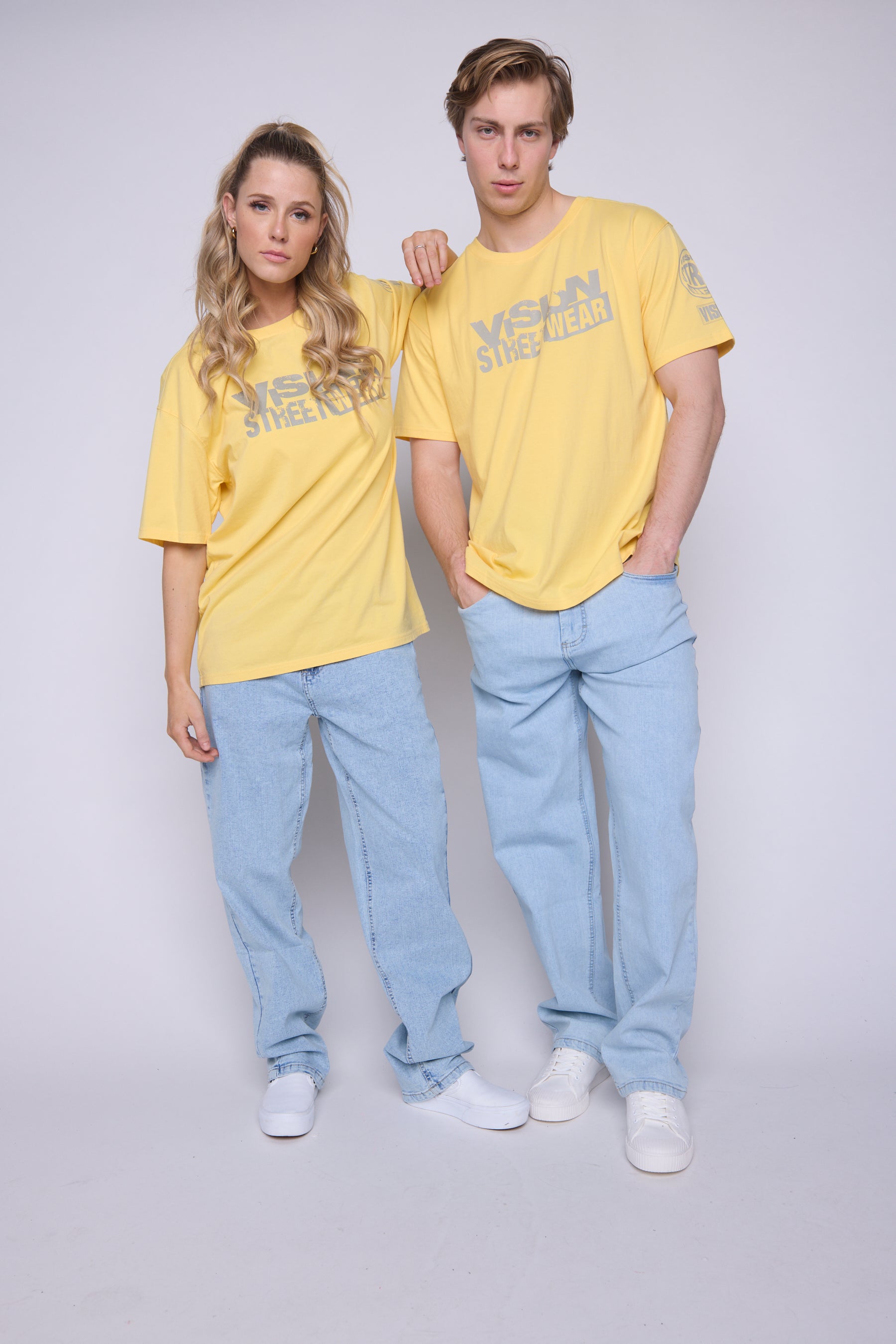 Vision Street Wear Team Logo T-Shirt Butter & Mushroom