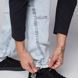 GELFAND - Pantalon cargo coupe ample avec ourlets ajustables - Denim Bleu Pâle