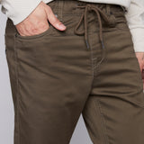 JAGGER - Jogger Classique 5 Poches French Terry - Olive