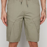KRAVITZ - Mens 5-Pockets Pull-On Cargo Poplin Shorts - Light Olive DNM.WORKS