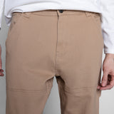 PANTALON OLI COUPE LARGE EN SERGÉ – BEIGE