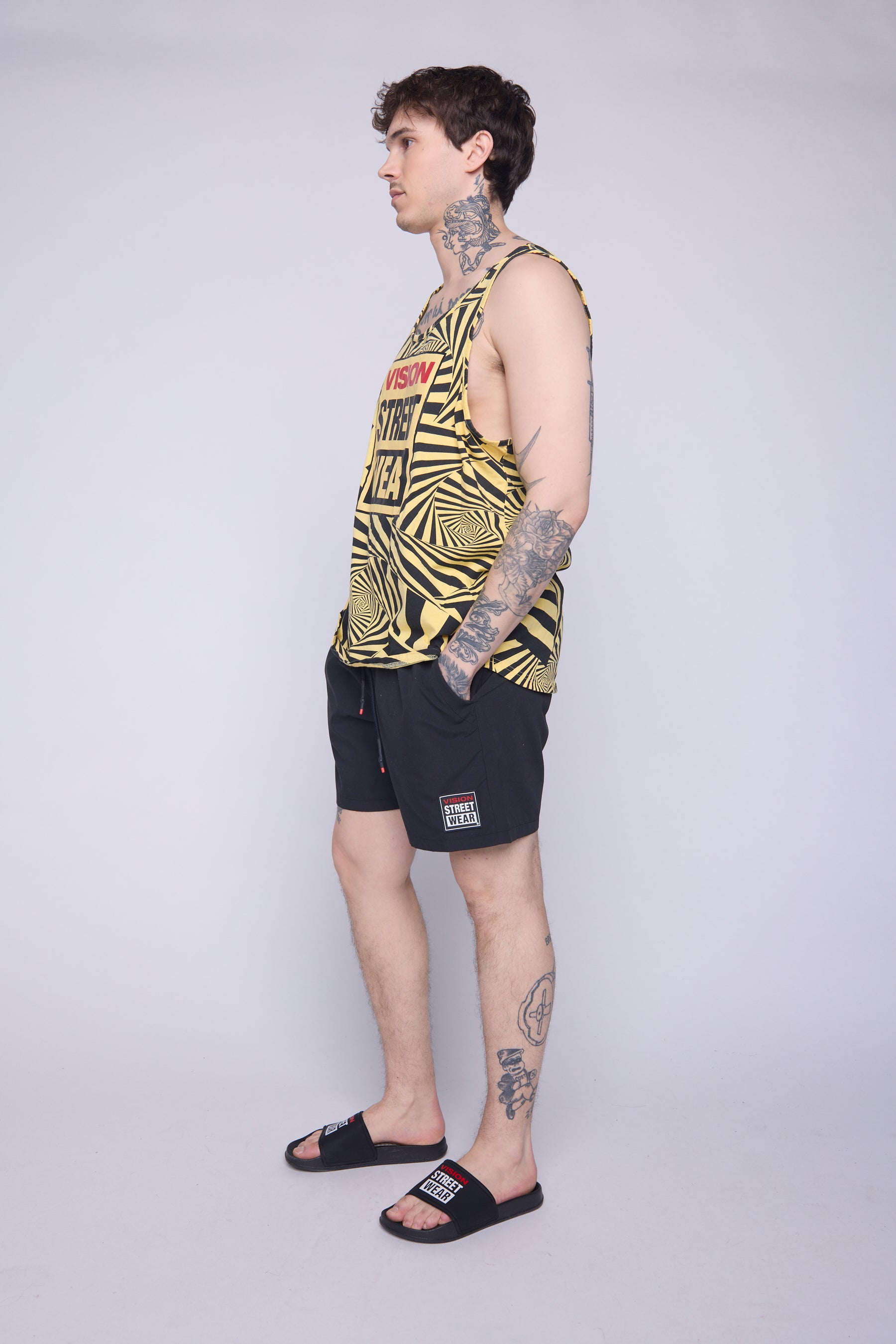 Vision Street Wear Tank Top Spiral Box Logo Butter