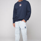 OLI - Pantalon coupe ample avec ourlets ajustables - Denim Bleu Pâle