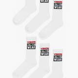 6 Pack Sports Socks - White