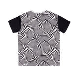 Vision Street Wear Spirals Aop Logo T-Shirt Ivory & Black