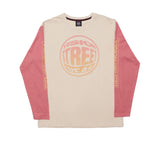 Vision Street Wear Fisheye Large Logo Print T-Shirt Bone & Dusty Rose