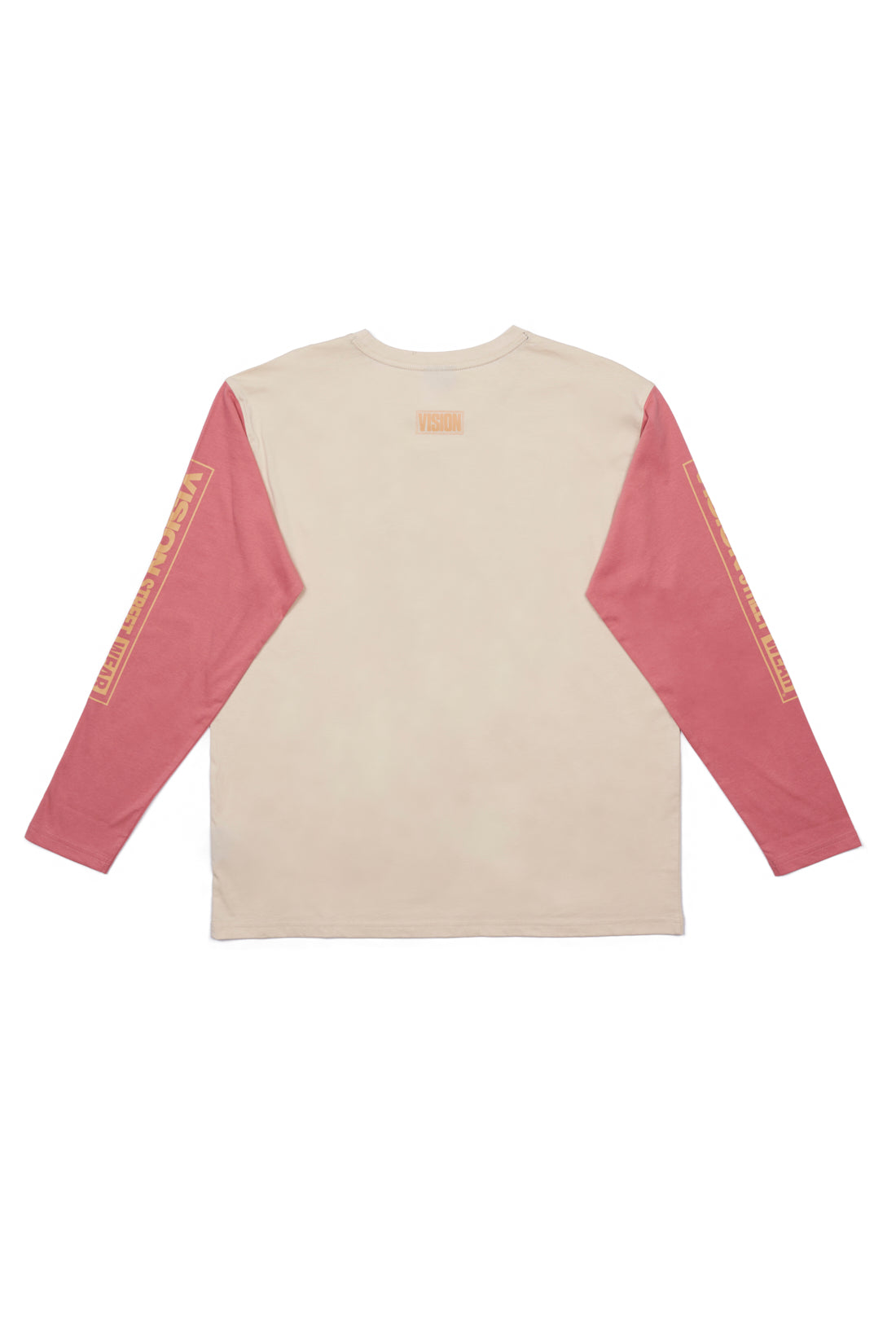 Vision Street Wear Fisheye Large Logo Print T-Shirt Bone & Dusty Rose